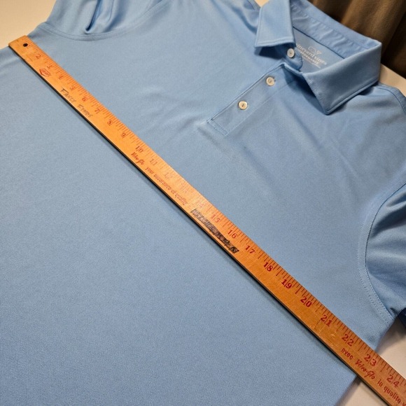 Vineyard Vines Performance Polo Mens Size Large Light‎ Blue Golf Casual Summer - Picture 8 of 10